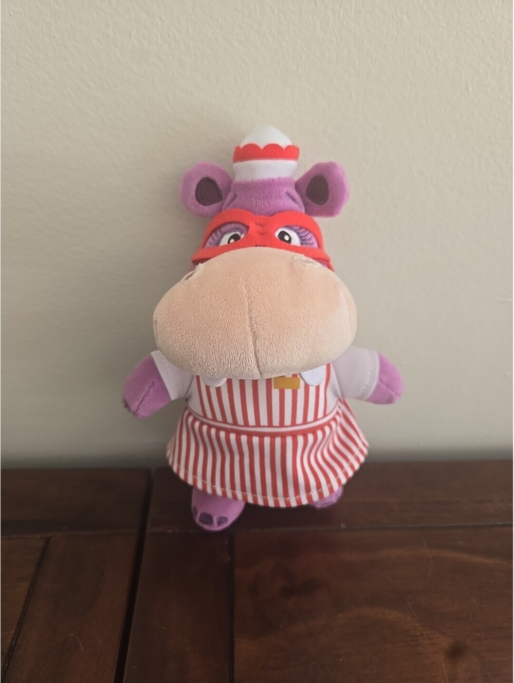 Disney Doc McStuffins 8" Hallie Hippo Plush Purple Toy Stuffed Animal